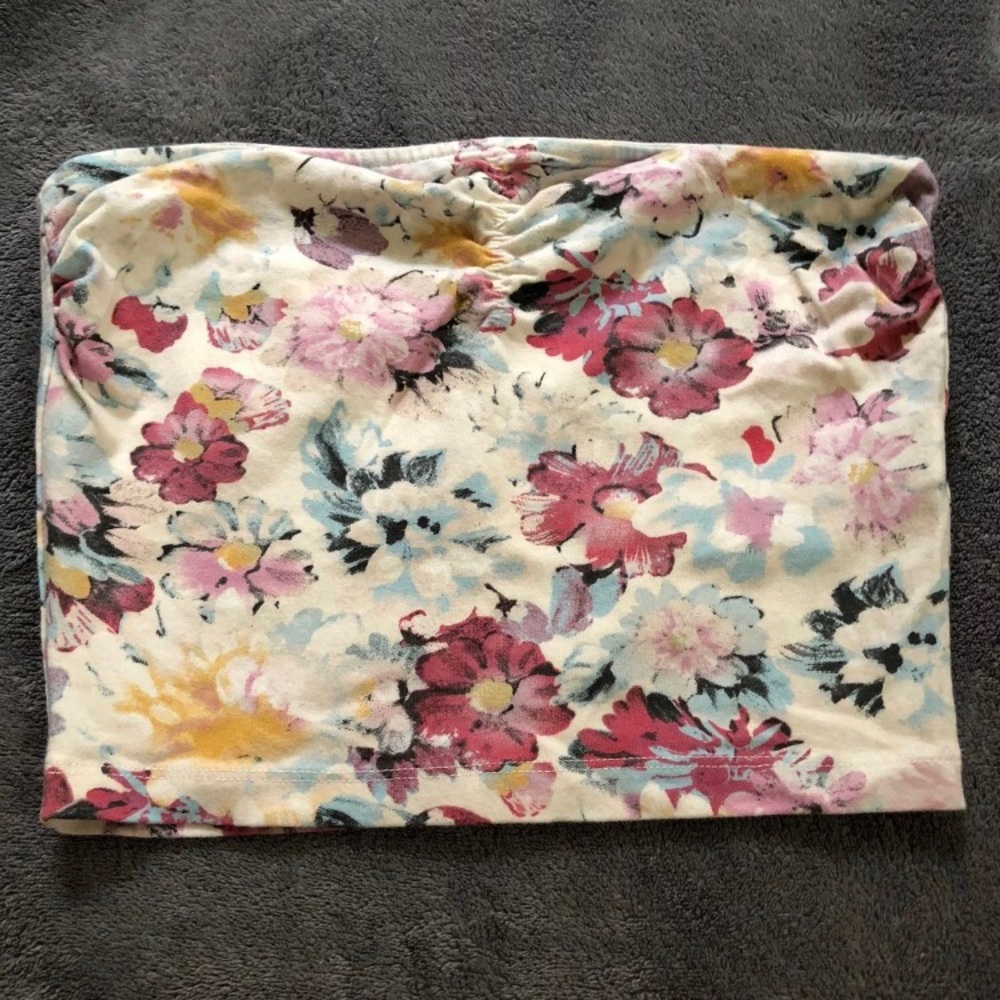 Garage Long Line Floral Print Bandeau